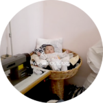 赤ちゃんをそばにおきながら仕事ができる